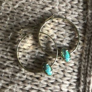 Aqua Opal Elora Hoops Kendra Scott